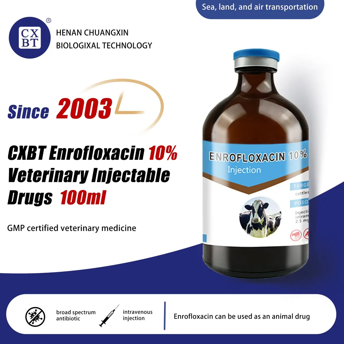 Oproloxin 10% (Enrofloxacin Oral/Injectable Solution)